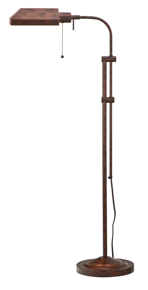 62" Height Metal Floor Lamp in Rust