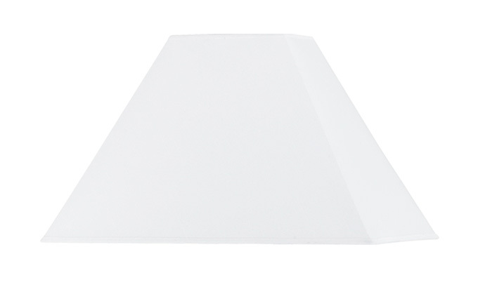 10.5" Tall White Square Hardback Fabric Shade