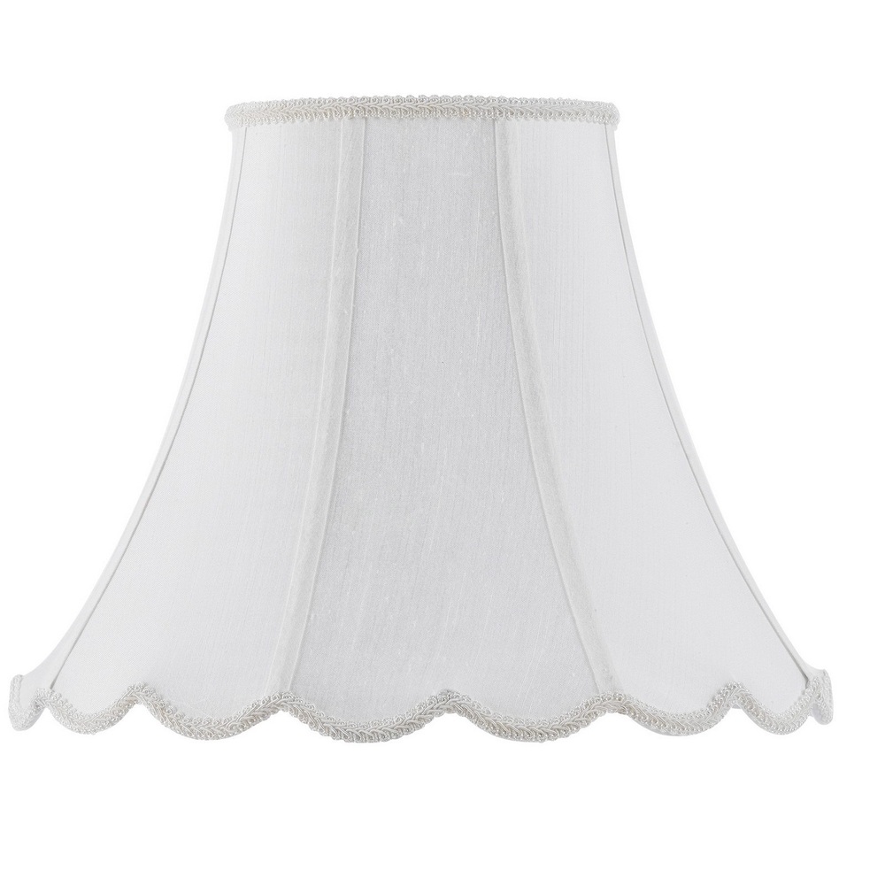 9.5" Tall White Fabric Shade