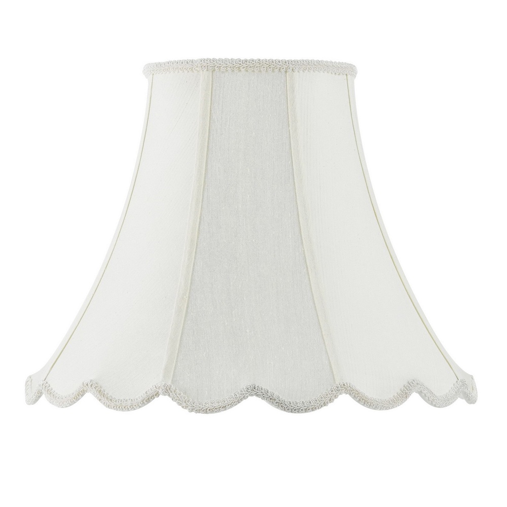 12.75" Tall Eggshell Fabric Shade