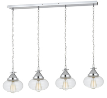 CAL Lighting FX-3624-4P - 9" Height Glass Pendant in Chrome Finish