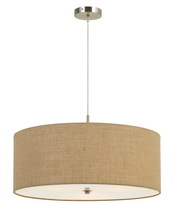 CAL Lighting FX-3627-3P - 12.25" Height Fabric Pendant Fixture in Burlap