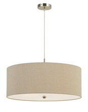 CAL Lighting FX-3628-3P - 12.25" Height Fabric Pendant Fixture in Linen