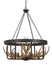 CAL Lighting FX-3703-8 - 42.75" Height Resin and Metal Fixture in Iron Finish