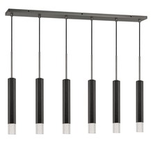 CAL Lighting FX-3723-6P-GM - 24" Height Aluminum Cast Pendant in Gun Metal Finish