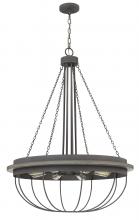 CAL Lighting FX-3748-8 - 60W X 8 Nixa Metal Chandelier (Edison Bulbs Not Included)