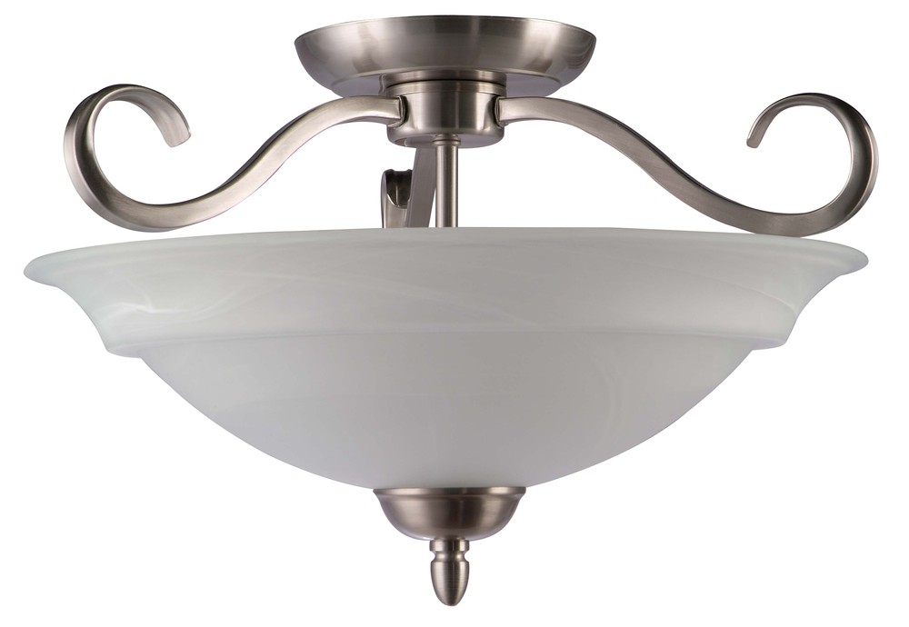 Three Light Semi Flush