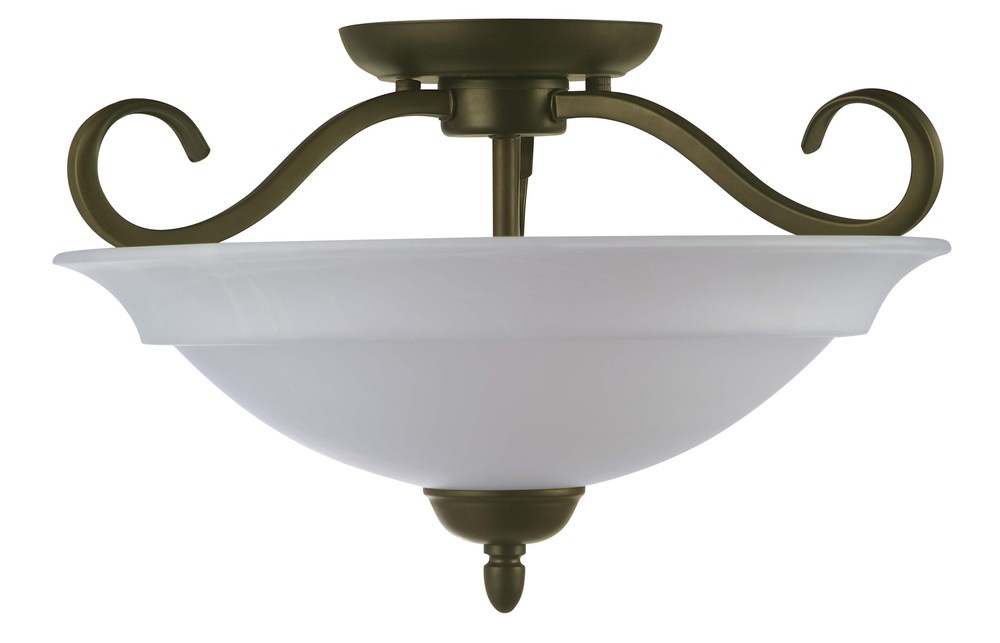 Three Light Semi Flush