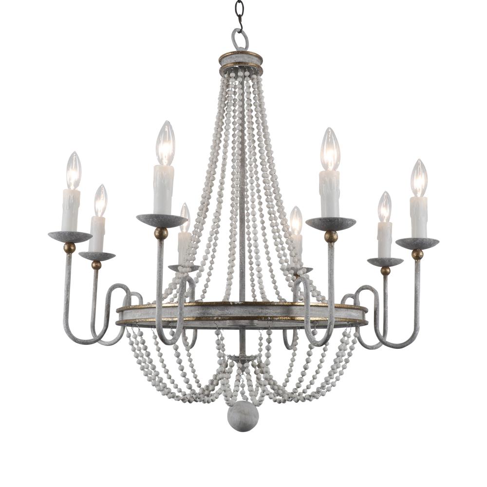 Rosabella Wood Bead Chandelier