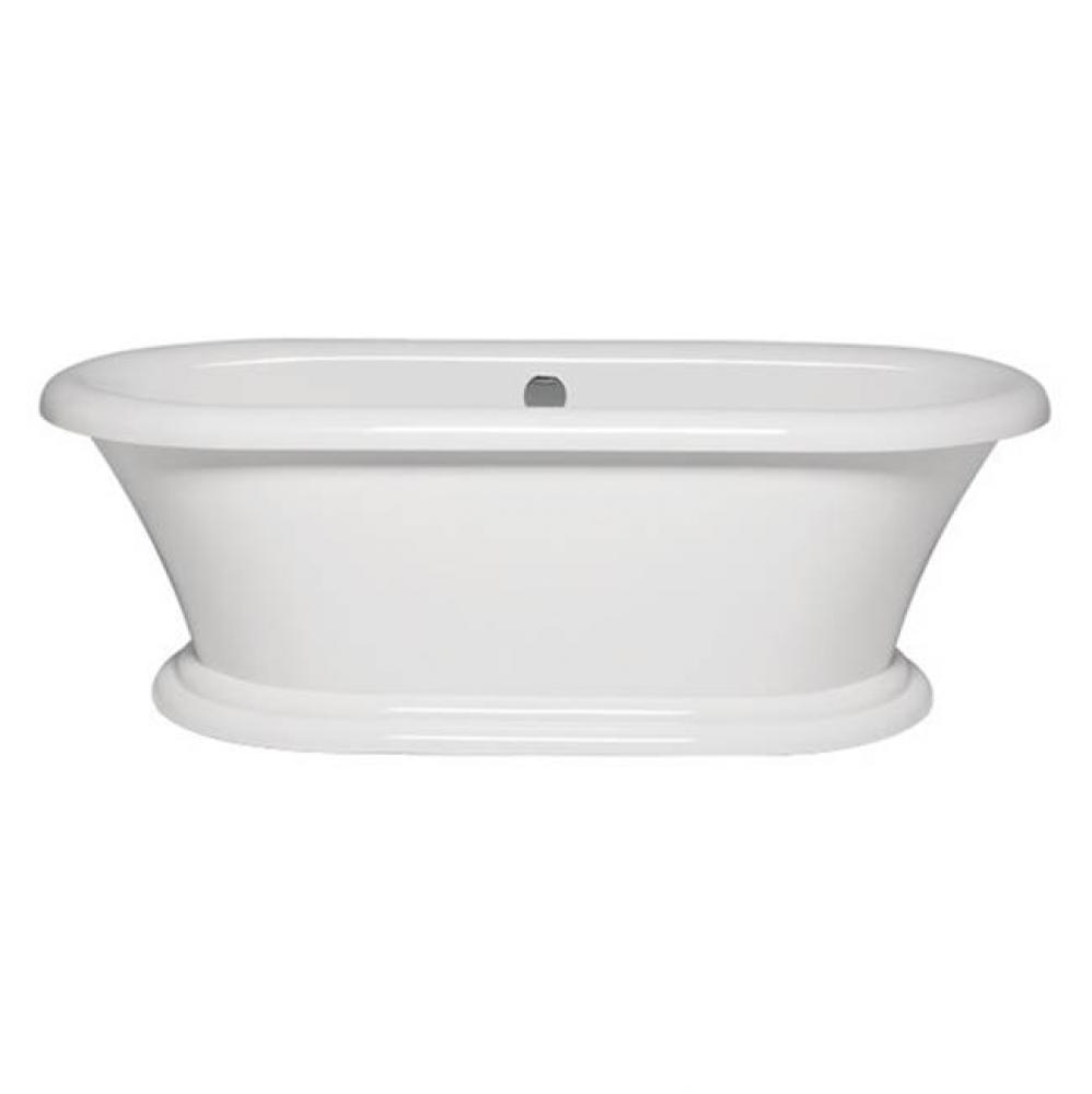 Rianna 7135 Freestanding bath with pedestal  -  Bone