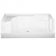 Americh A6036STSL-WH - 60'' x 36'' Single Threshold w/ Left Hand Seat Shower Base - White