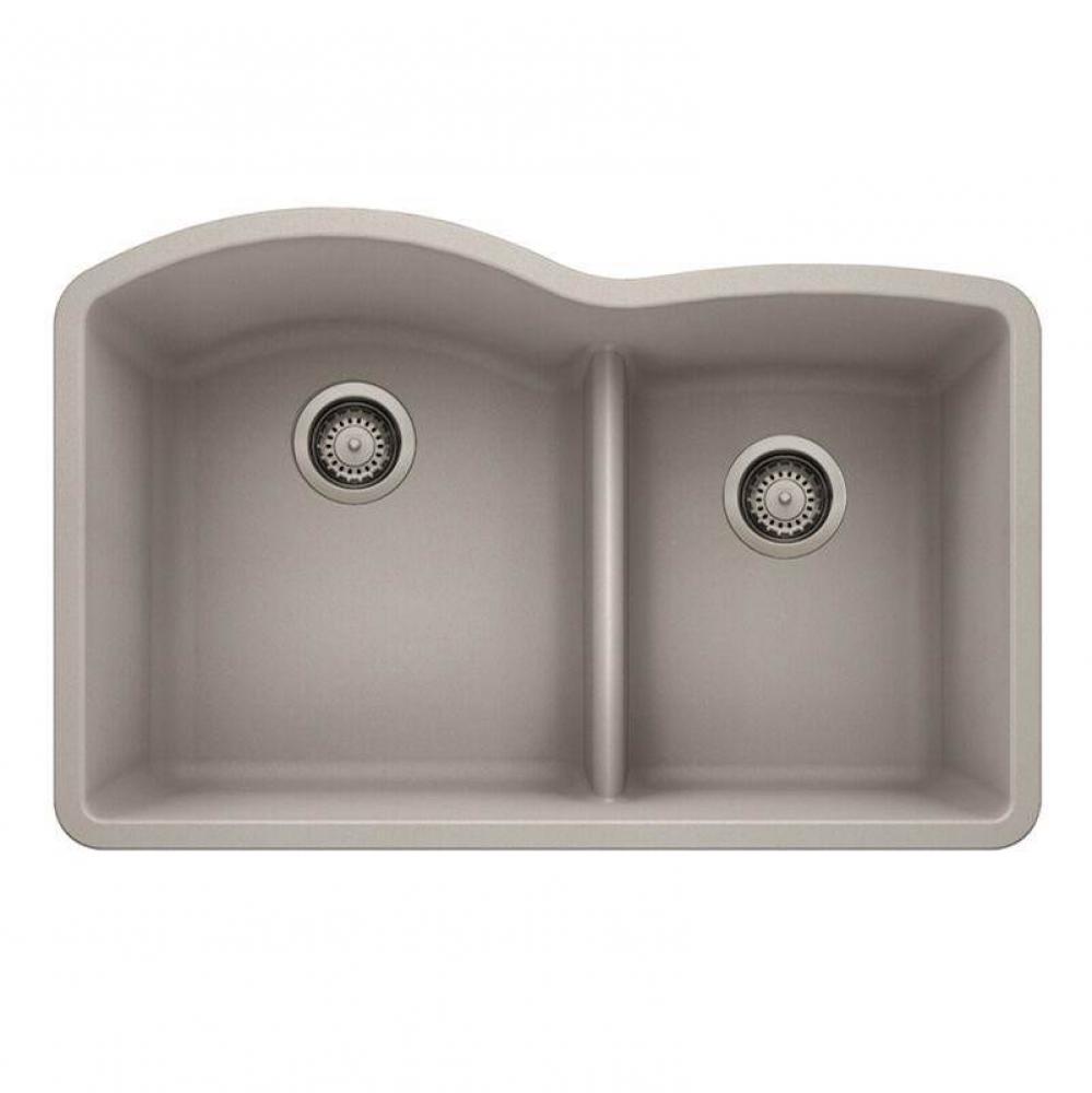 SILGRANIT® Double Bowl 60/40 Offset Low Divide Undermount Sink