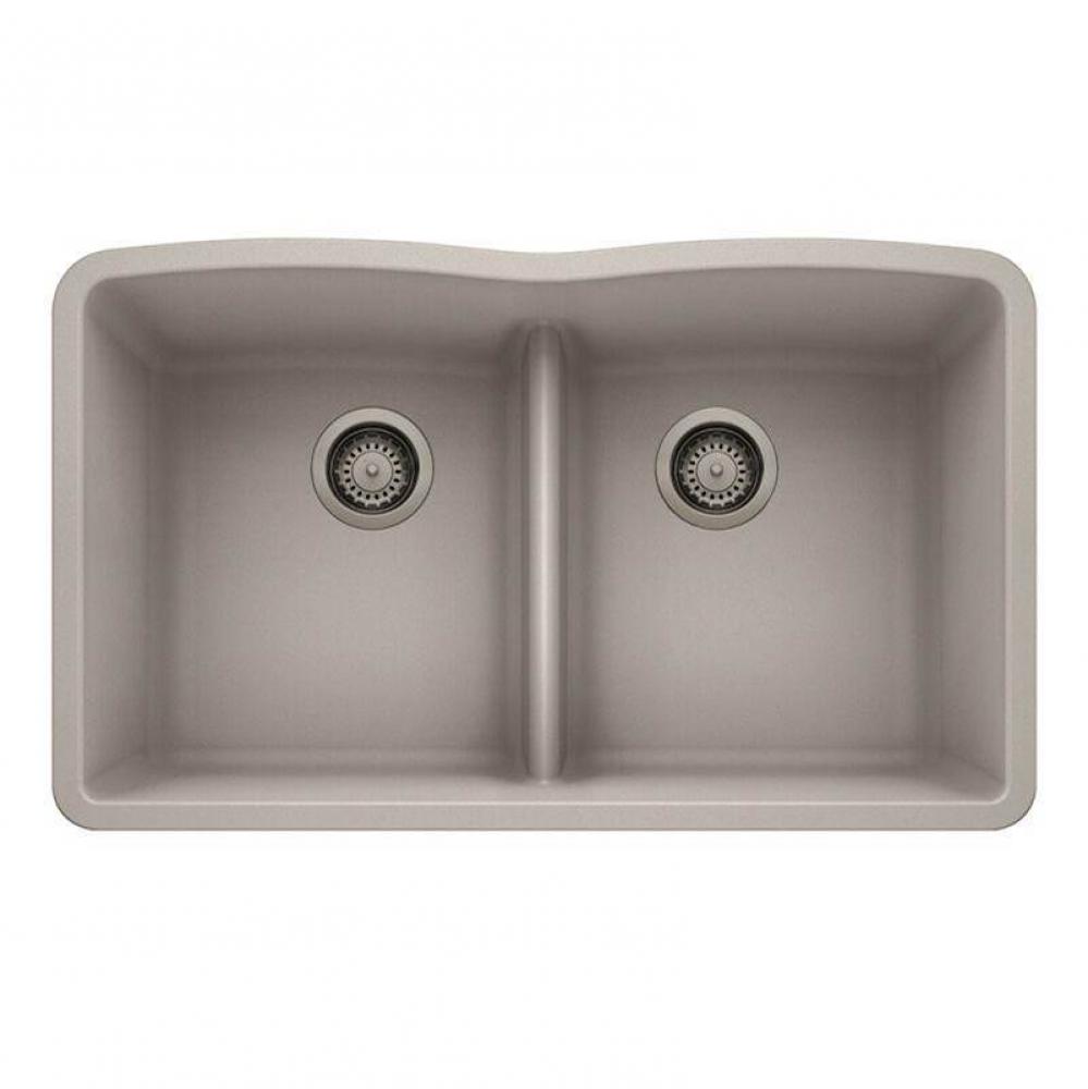 SILGRANIT® Double Bowl 50/50 Low Divide Undermount Sink