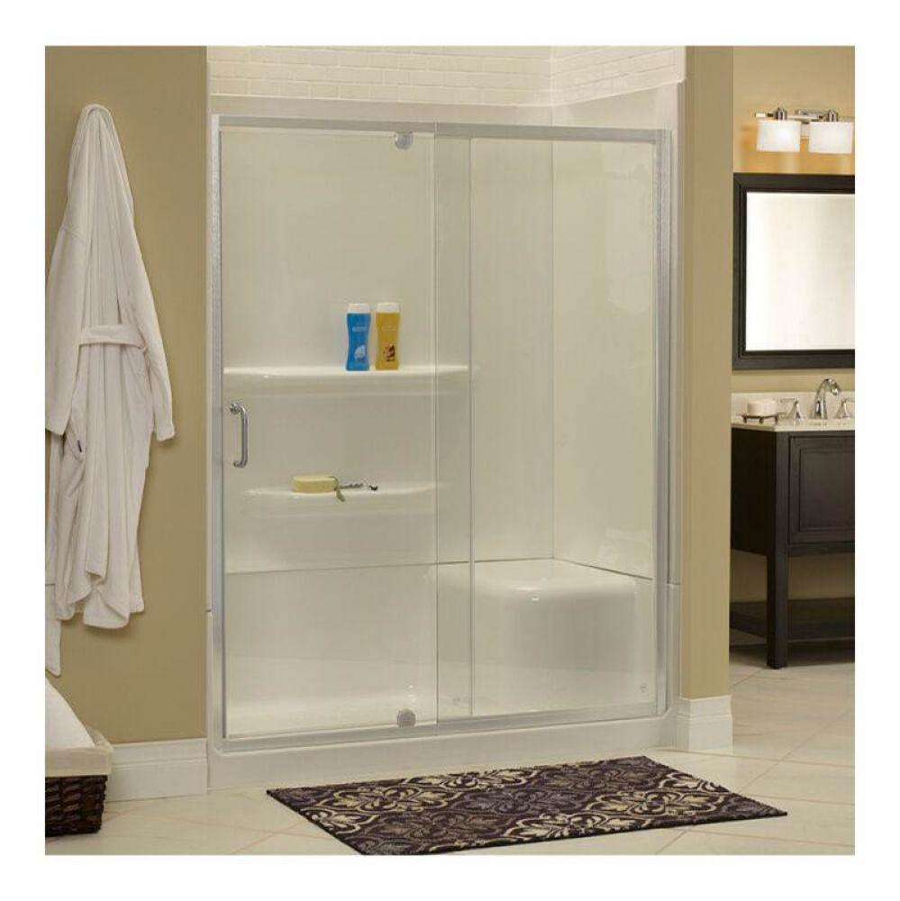 Minimalist Frameless Pivot Shower Door and Panel