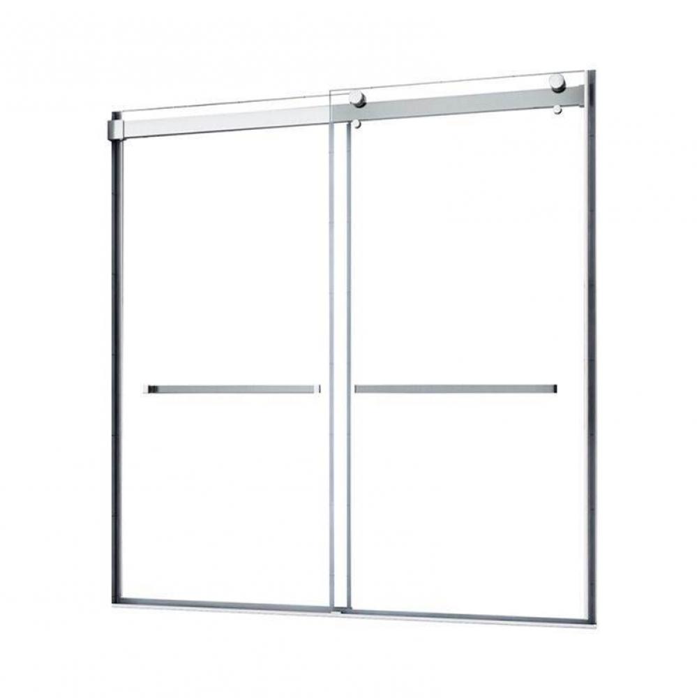 Architectural Frameless Double Roller Tub Door