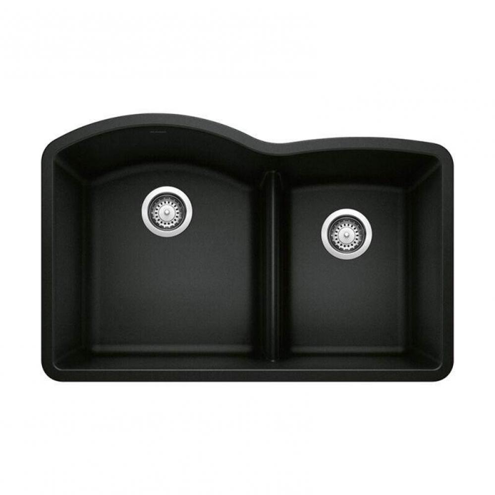 SILGRANIT Double Bowl 60/40 Offset Low Divide Undermount Sink