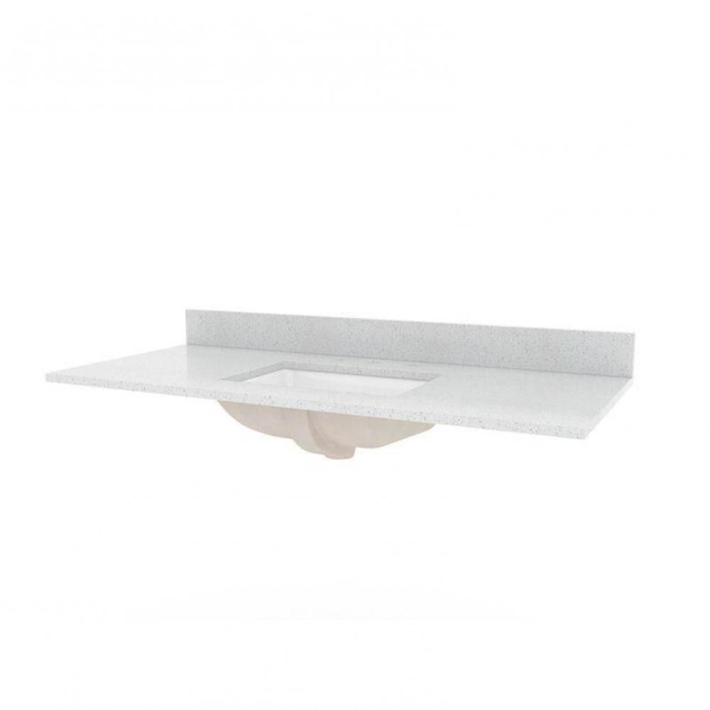 Andressa 49'' White Engineered Stone Vanity Top