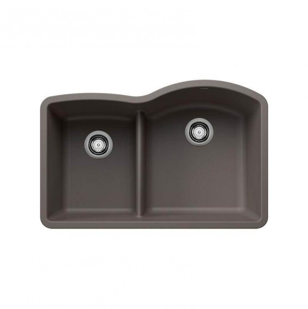 SILGRANIT® Double Bowl 40/60 Offset Low Divide Undermount Sink