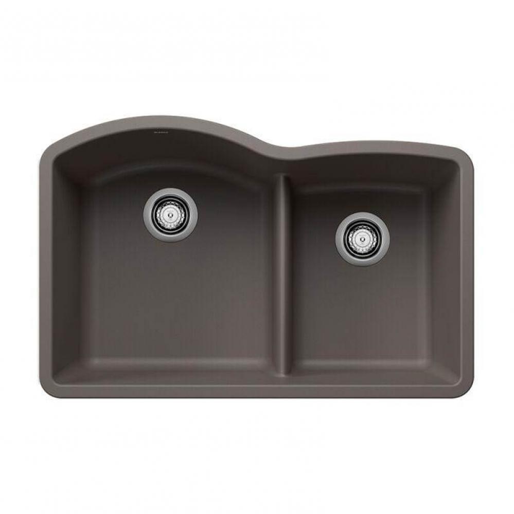 SILGRANIT® Double Bowl 60/40 Offset Low Divide Undermount Sink