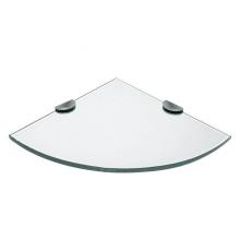 Luxart LXSS1010-SV - LXSS1010-SV 10'' x 10'' Glass Corner Shelf