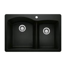 Luxart LX442908 - SILGRANIT Double Bowl 60/40 Offset Dual Mount Sink