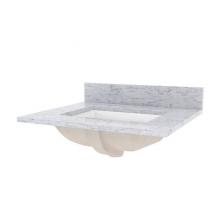 Luxart LXVTMB2522S-CW - Andressa 25'' Marble Vanity Top