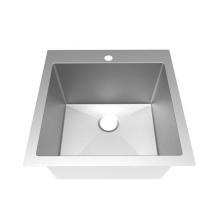 Luxart LXNZS2323DM1 - 16 Gauge Near Zero Radius Single Bowl Sink