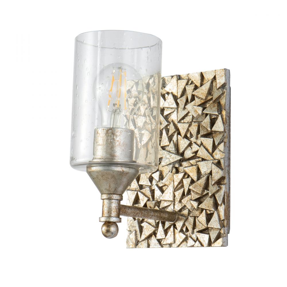 Mosaic 1-Light Wall Sconce In Antique Silver