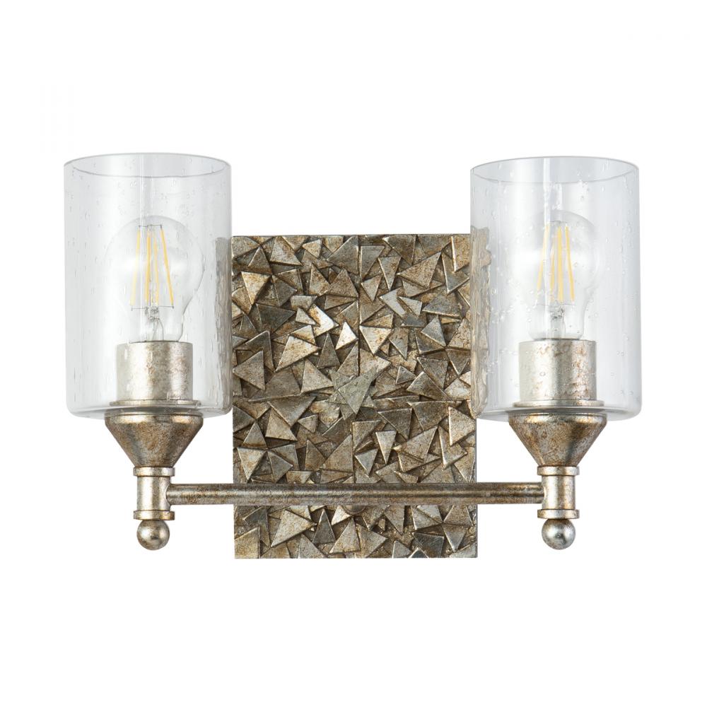 Mosaic 2-Light Vanity Light In Silver