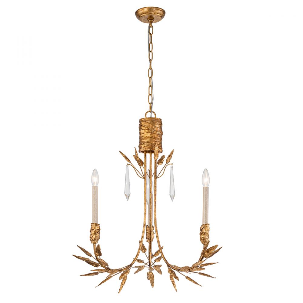 Palm d'Or 3 Light Chandelier