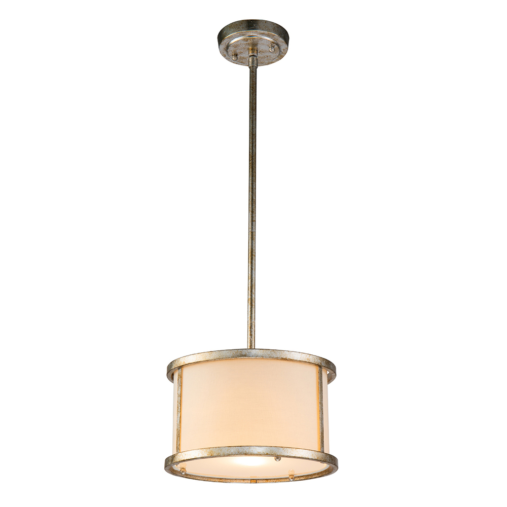 Lemuria 1 Light Adjustable Mini Pendant in Distressed Silver By Lucas McKearn Modern Style