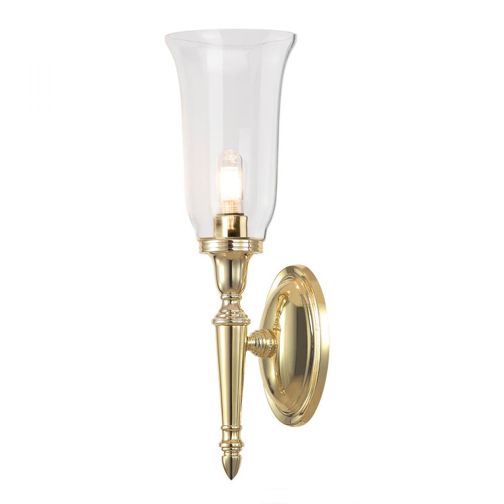 Dryden 1 Light Bath Light in Polished Brass