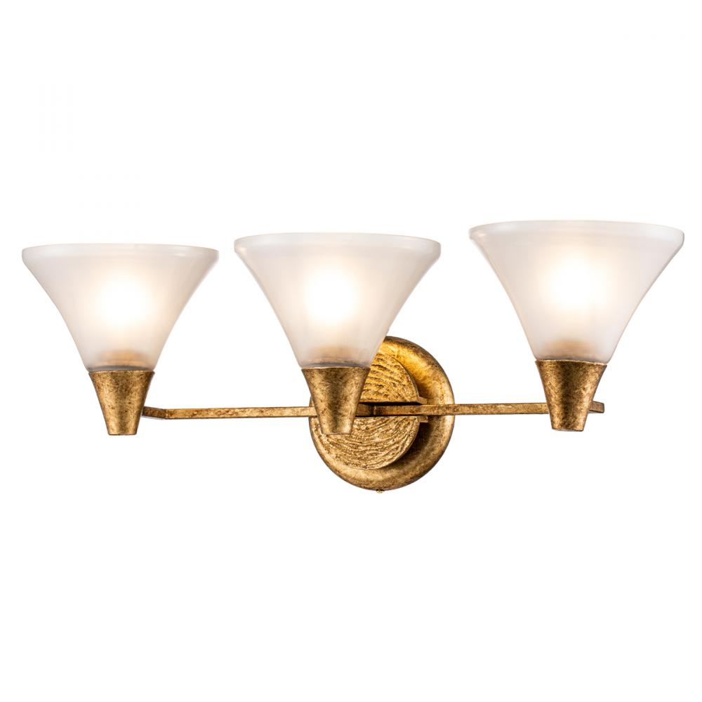 Lemoine 3 Light Bath Bar in Gold