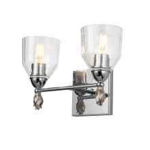 Lucas McKearn BB1000PC-2-F1S - Felice 2 Light Vanity Light In Silver