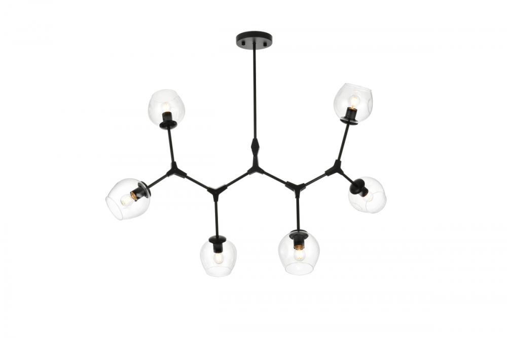 Cavoli 49 Inch Chandelier in Black