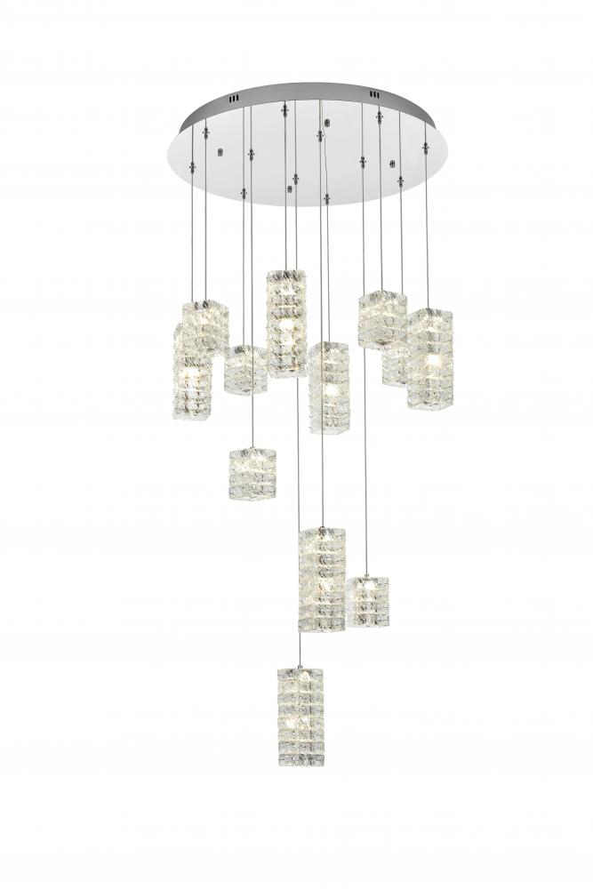 Aston 28 inch LED Pendant in Chrome