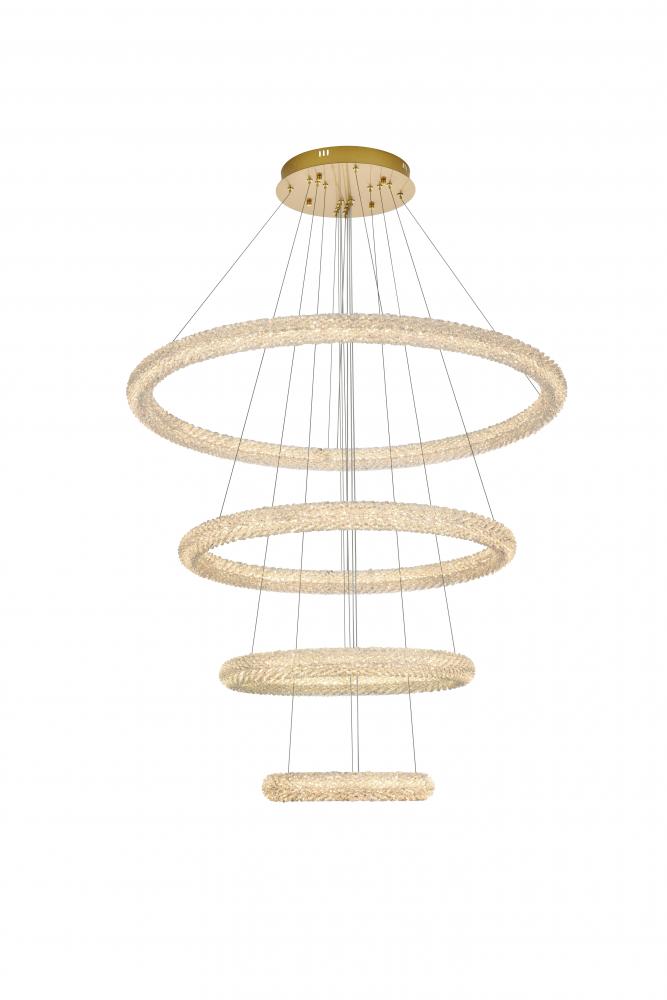 Bowen Hang D41.7"H24.5"LED 160W L4 Satin Gold