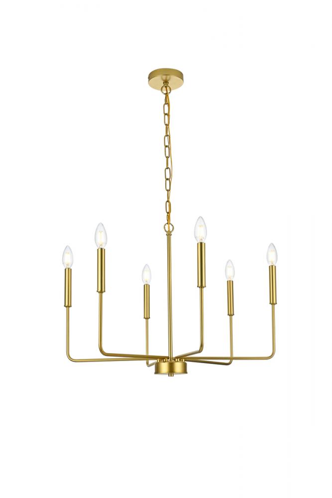 Willa 26 Inch Pendant Light in Brass