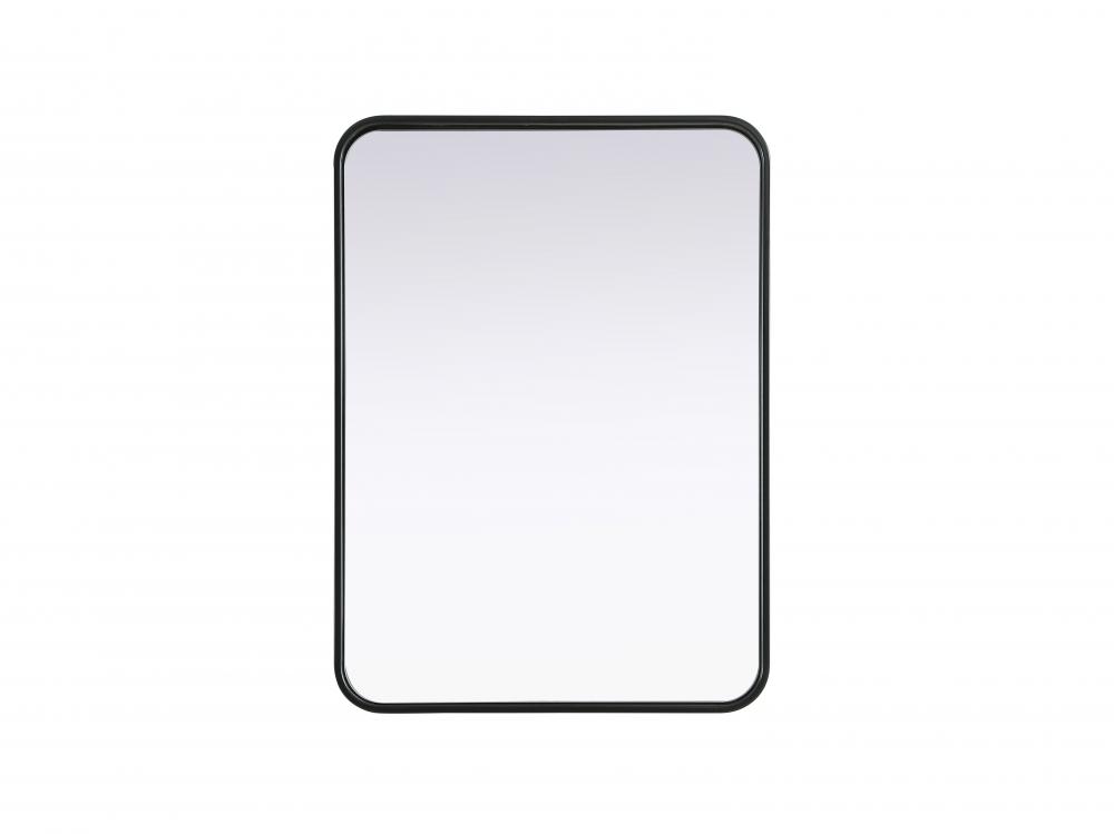 Contour Metal Rectangle Mirror 22x30 in Black