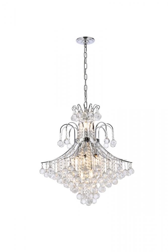 Toureg 15 Light Chrome Chandelier Clear Royal Cut Crystal