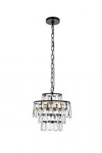 Elegant 1102D12BK - Mila 12 Inch Pendant in Black