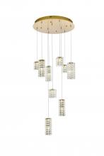 Elegant 3680D9SG - Aston 24 inch LED Pendant in Satin Gold