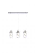 Elegant 5202D24C - Hana 3 Lights Chrome Pendant