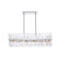 Elegant 6200G42C - Serephina 42 Inch Crystal Rectangle Chandelier Light in Chrome