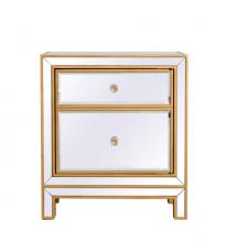 Elegant MF72016G - End Table 1 Door 21in. Wx14in. Dx24in. H in Gold