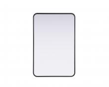 Elegant MR8A2436BLK - Contour Metal Rectangle Mirror 24x36 in Black