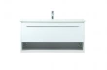 Elegant VF43540MWH - 40 Inch Single Bathroom Vanity in White