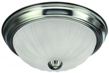 Canarm IFM31351N - Fmount, 13" 2 Bulb Flushmount, Melon Glass, 60W Type A, Low Profile Design