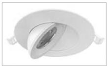 Canarm GBD409WH - 5.43inch White Color, 9W Dimmable, 2700K 3000K 3500K 4000K 5000K 5CCT Swtich, 700Lumen