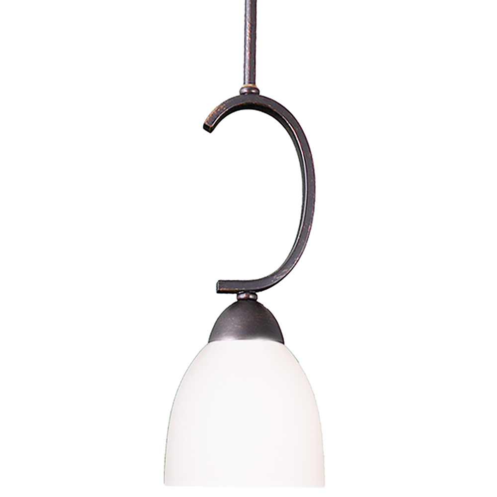 Victoria 1-Light Mini Pendant - RB White Glass Included